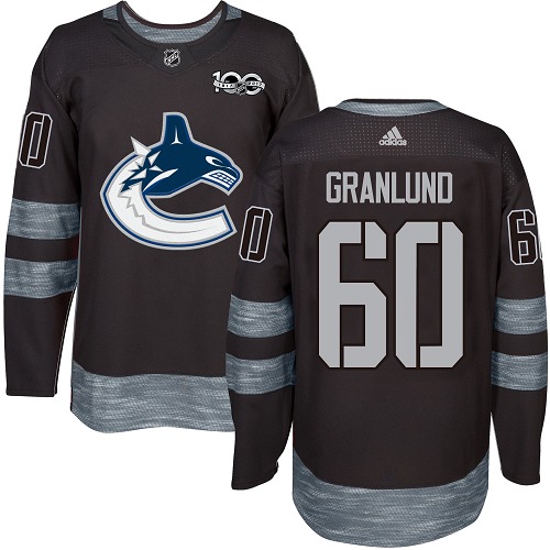 Adidas Canucks #60 Markus Granlund Black 1917-100th Anniversary Stitched NHL Jersey